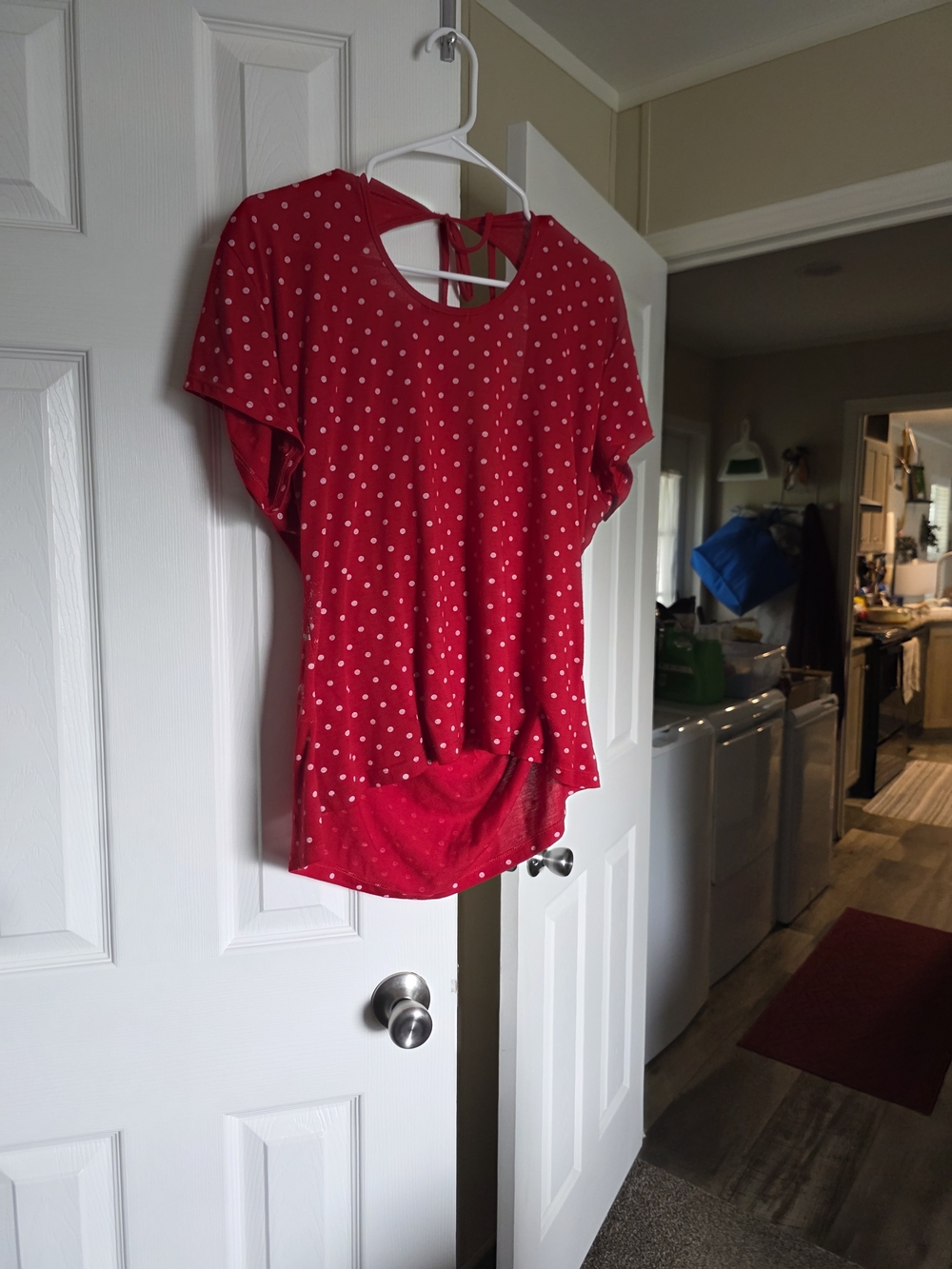 Red Polka Dot Tie-Back Top